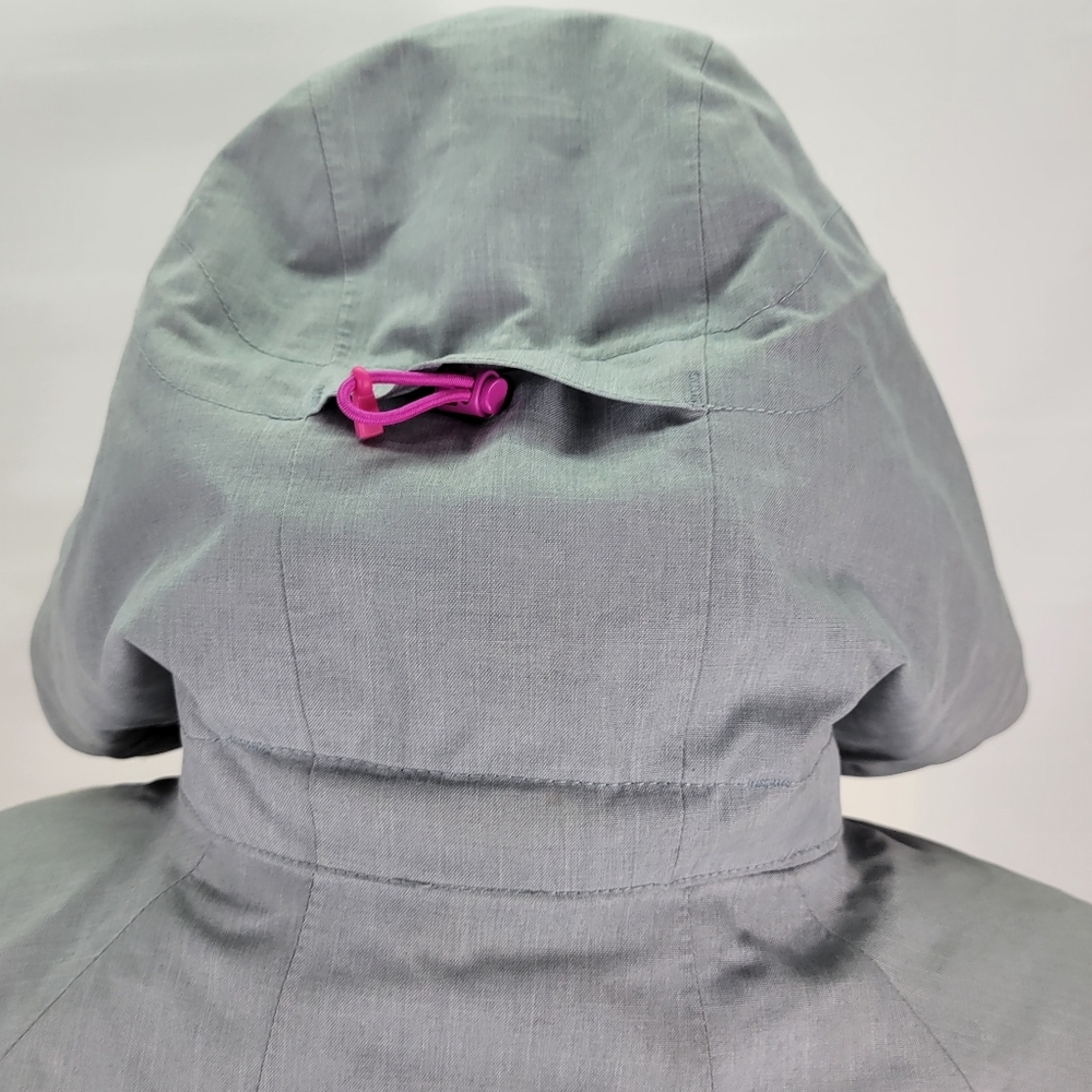 Womans The North Face HyVent Lightweight Jacket Gray/Pink size Small Hooded - Picture 11 of 16